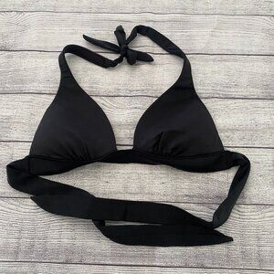 Victoria's Secret Miracle Triangle Bikini Top Built in Padding Size Small Black